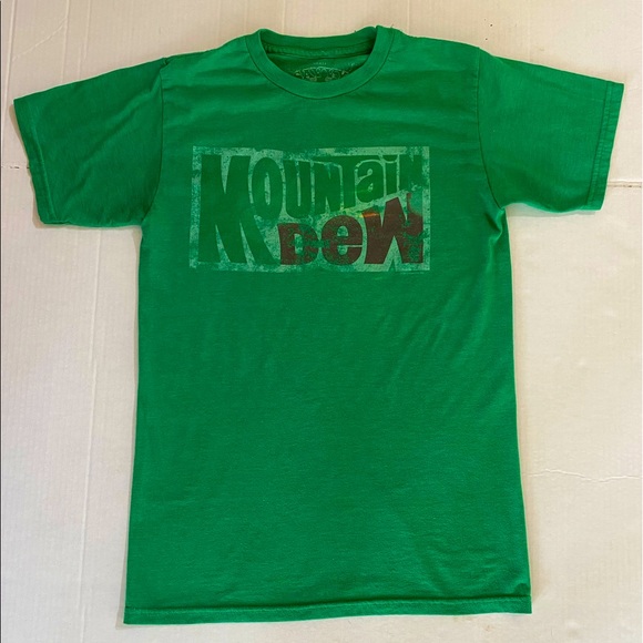 Retro Mountain Dew by Savvy Men Size Small Short-Sleeve Tee factory distressed - Picture 1 of 3